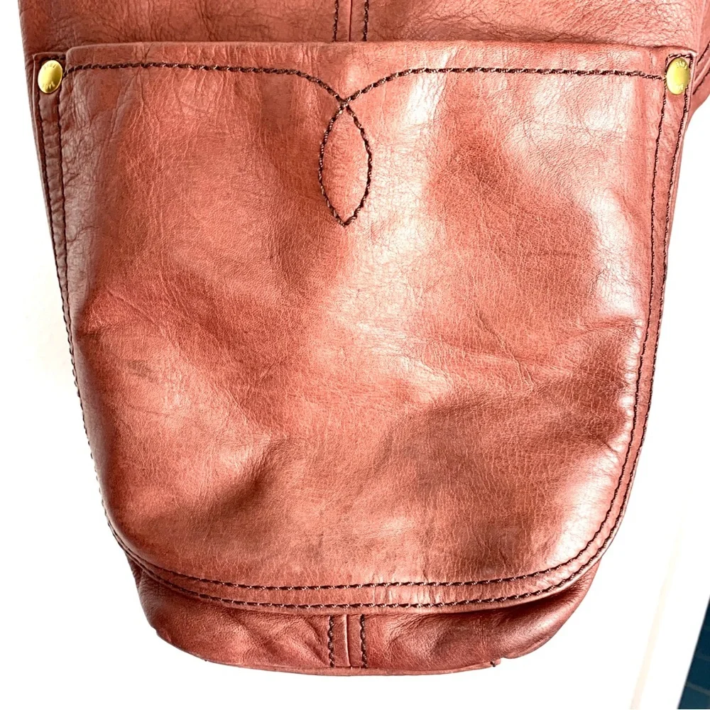 Frye Chestnut Red-Brown Leather Hobo Tote